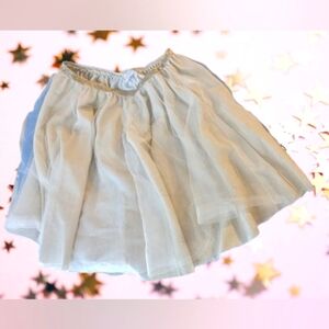 Zara Cream Tulle Mini Skirt Size 13/14